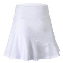 YUTK Long Skirt for Women - Women's Sports Short Skirt Loose Fake Two-Piece Anti-Peep and Quick-Drying Running Fitness Culottes Tennis Skirt White S