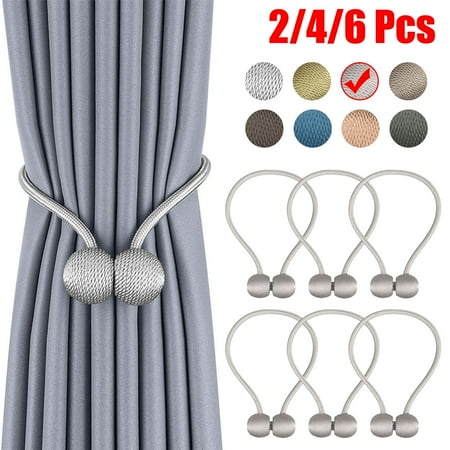 2 4 6pcs Magnetic Curtain Tiebacks Decorative Curtain Holdbacks