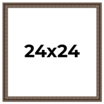 24x24 Ornate Brown Real Wood Picture Frame Width 1.5 Inches | Interior Frame Depth 0.5 Inches |