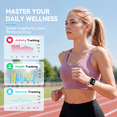 thumbnail image 3 of ACHOICE 1.8" Smart Watch for Men Women, Fitness Tracker with Bluetooth Call, Smartwatch with Alexa Built-in, 105+ Workout Tracker, IP68 Waterproof, Fits for Iphone Android, for Gift Pink, 3 of 9