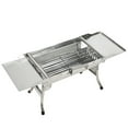 thumbnail image 1 of DOLITY Poêle BBQ Pliant Compact en Acier Inoxydable Barbecue Gril au Charbon Fumoirs Gril, 1 of 9