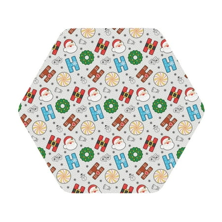 

Ocsxa Christmas Hohoho 1 Coasters for Drinks Leather Coasters Set of 4 for Coffee Table for Housewarming Kitchen Bar Decor One Size