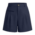 thumbnail image 6 of Hilenly Dressy Casual Shorts for Women High Waisted Summer Lounge Pleated Shorts Elastic Waisted Tailored Work Shorts with Pockets, 6 of 8