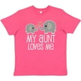 thumbnail image 3 of Inktastic My Aunt Loves Me Niece Nephew Elephant Youth T-Shirt, 3 of 5