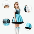 thumbnail image 5 of SERTG Girls Oktoberfest Maid-Style Set 3-Piece Puff Sleeve Round Neck Dress + Apron and Head Accessory Cottagecore Theme Dress-Up Skirt Outfit for Kids 3-12 Years(Orange,3 Years), 5 of 7