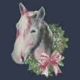 thumbnail image 2 of Junior's Lost Gods Christmas Wreath Horse Racerback Tank Top Indigo 2X Large, 2 of 4