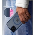 thumbnail image 6 of for iPhone 11 Case for iPhone XR Case Compatible with MagSafe, Translucent Matte Shockproof Phone Cover - Blue, 6 of 7