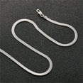 thumbnail image 4 of Collar para mujer, joyería para mujer, collar de cadena de espiga plana, collar de cadena de serpiente plana para hombre y mujer, collar de cadena de seda plana de alto brillo, collar de encaje exquis, 4 of 5
