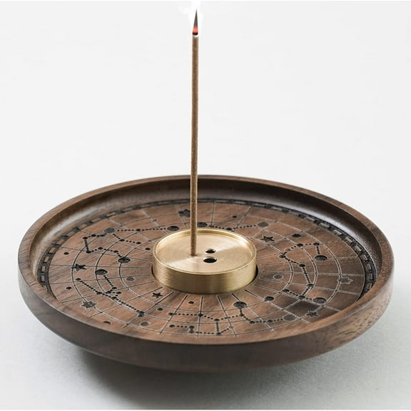 Incense Holder, Wooden Incense Holder for Sticks, Galaxy Incense Stick Holder for Home Décor, Meditation, Yoga