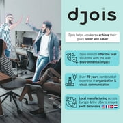 Djois by Tarifold Magnetic Wall Mount Reference System, Letter Size Document Display Organizer with 10 Double-Sided Pivoting PVC Pockets, Steel Wire Frames, Made in France, Assorted Colors