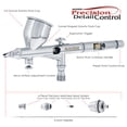 thumbnail image 2 of Pro .2 Micro Precision Dual-Action Gravity Airbrush Set Kit MAC Auto Paint Hobby, 2 of 6
