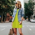 thumbnail image 4 of Fotbe Yellow Vestido de Verano sin Mangas para Mujer – Vestido Midi Línea A, Estilo Camiseta Floral, Vestido Playero Casual y Fluido, 4 of 7