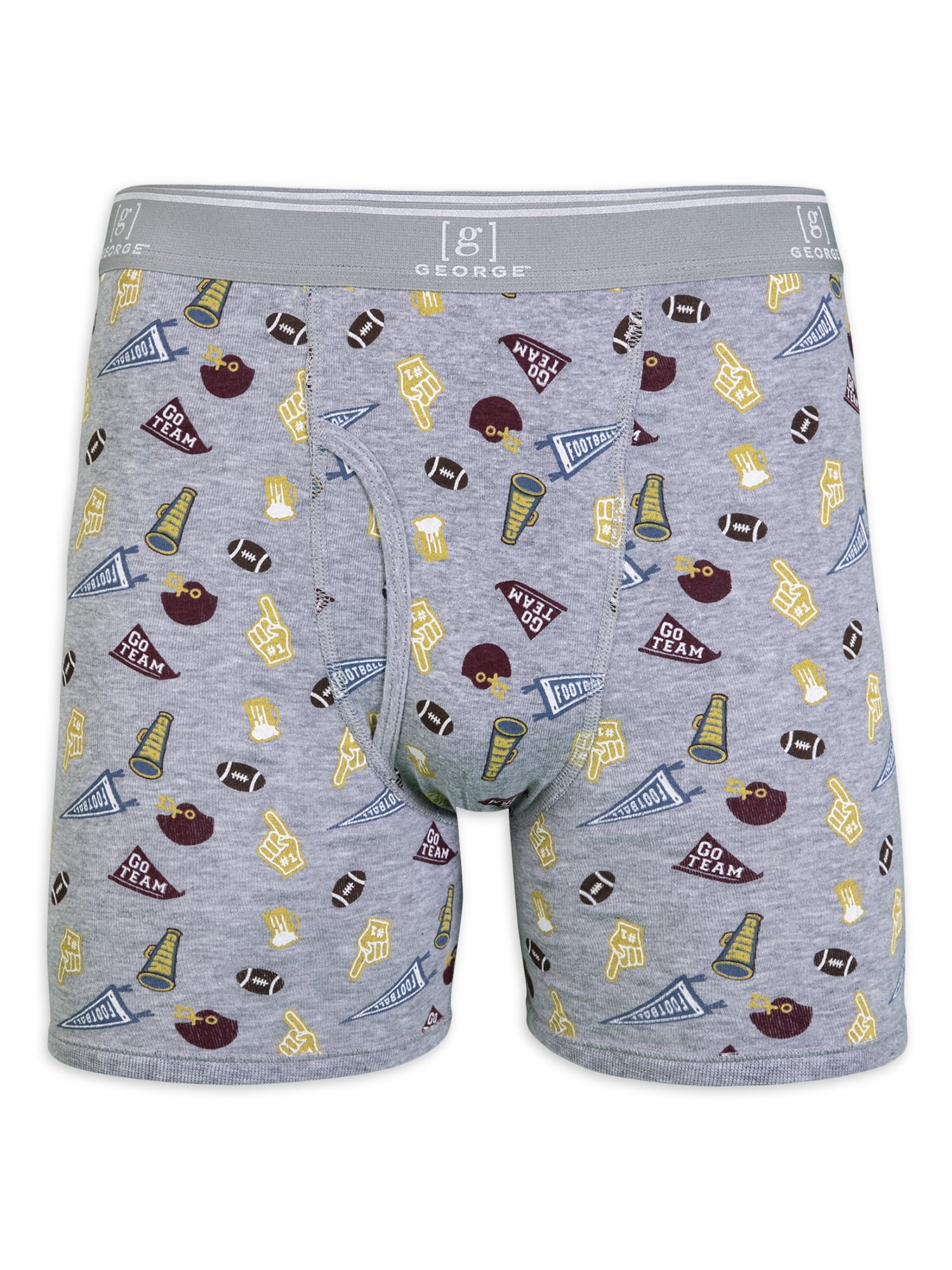 George Men's Regular Leg Boxer Briefs, 4-Pack, Sizes S- XL