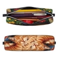thumbnail image 2 of Honeii Sleeping Cat Flowers Pattern Pencil Case, Pencil Pouch, Pencil Case Small, Pencil Pouch Aesthetic, PVC Pencil Pouch, Pencil Bag, Makeup Pouch, 2 of 7