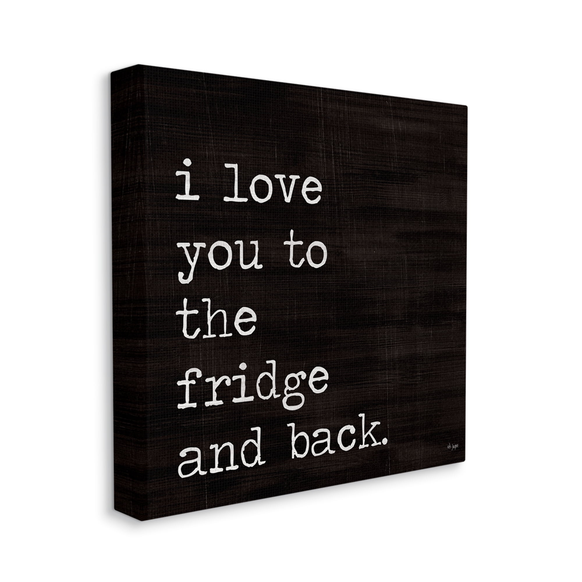 Stupell Industries Love You Fridge & Back Food & Beverage Painting Gallery Wrapped Canvas Print Wall Art, 30 x 30