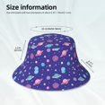 thumbnail image 4 of Daiia Space Pattern Bucket Hat - Trendy Cotton Sun Hat for Beach, Golf, Fishing - Fun Outdoor Vacation Boonie for Men and Women, 4 of 9