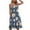 Blue, variant on IROINNID A-Line Dress For Women Summer Printing Casual Sleeveless Vacation Mini Dress V-Neck Below The Knee Dress