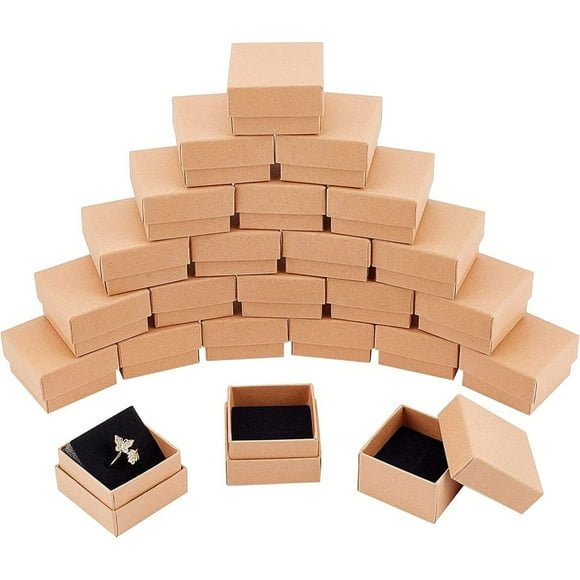 Jewelry Presentation Box, Sustainable Kraft Paper With Removable Foam Insert, Designed For Earrings And Small Jewelry Items, Versatile Jewelry Organizer Suitable For DIY Projects,
