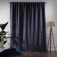 thumbnail image 2 of 3S Brother's Solid Luxury Matte Velvet Soft Curtains Set of 2 Panels Hanging Back Tap & Rod Pocket Home Décor Bedroom Kitchen Office Windows Room Darkering ( Medium State Blue-52"x84"), 2 of 6