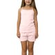 thumbnail image 2 of Conjuntos de camiseta sin mangas de cuello redondo para niños, camiseta sin mangas con tirantes finos y pantalones cortos, conjunto de dos piezas para el hogar para niñas, top de poliéster, 2 of 5