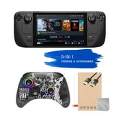 2023 Valve Steam Deck 256GB Handheld Console, 7-inch Touchscreen Display, 1280x800 Resolution, Ergonomic Design, Mytrix Zero-Kirin Wireless Pro Controller, HDMI Cable, 4 Accessories: 5 in 1 Bundle