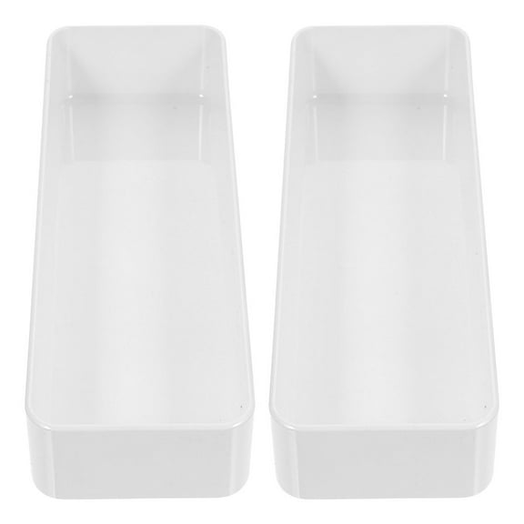 Raindrops White Plastic Drawer Organizer, Multi-Function Cutlery and Utensil Storage Box for Home Kitchen