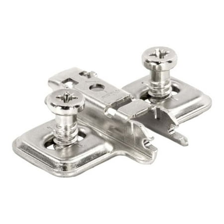 

Blum CLIP Series Frameless 00mm One-Piece Wing Mounting Plates with Pre-Mounted Euro Screws Nickel Plated