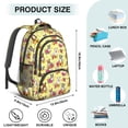 thumbnail image 5 of Staffordshire Bull Terrier and Sunflowers Cute School Backpack Bag with Padded Back and Adjustable Shoulder Straps 16.9 X 12.6 X 5.9 Inches, 5 of 5