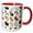 Red/White, variant on 3drose, Cute Toy Dog Breed Pattern, 11oz Two-tone Black Mug