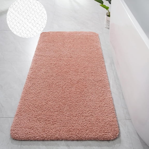 Soft and Absorbent Microfiber Bathroom Rugs 24" x 36" Non-Slip Backing Plush Fluffy Machine Washable Bath Mats