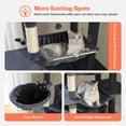 thumbnail image 5 of Pefilos 81" Tall Cat Tree for Indoor Cats, Multi-Level Cat Tower with Metal Frame Hammock, Scratching Ramp, 2 Top Perches, 2 Cozy Condos & 6 Scratching Posts, Dark Gray, 5 of 7