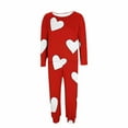 thumbnail image 4 of HUJlwoi Plus Size Pajama Sets for Women 2 Piece Cute Printed Lounge Sets Long Sleeve Shirts and Pants Pjs Sets Loose Fit Loungewear Outfits, 4 of 6