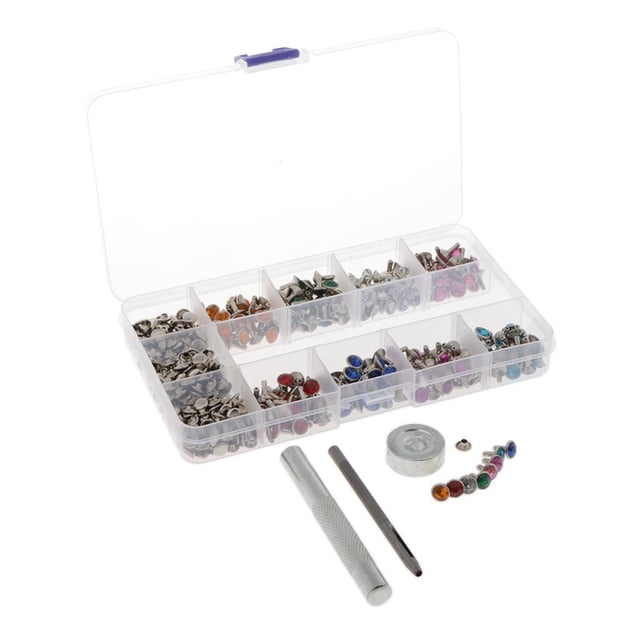 240pcs / Box Rhinestone Rivets Hollow Rivets Jewelry Rivets Rivets Rivet Set