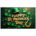 thumbnail image 5 of LUUFILx St Patrick's Day Banner Background Rainbow Clover Horseshoe Celebration Backdrop Party Supplies Photography Props Holiday Decorations Event Decor, 5 of 8