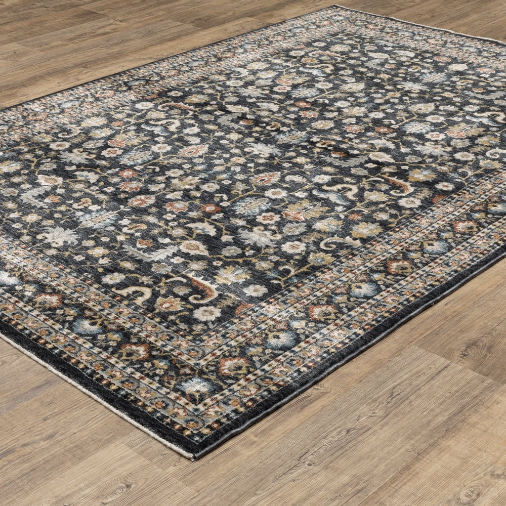 Oriental Weavers Eliana Area Rug - ELI04 - 2'3" x 7'6" - in Blue/ Multi - Vintage Inspired, Stain Resistant, Family and Pet Friendly , Entryway, Hallway Runner Rug