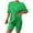 Green, variant on Summer Fashion Plus Size Two Piece Sets for Women Going Out Trendy Clothes 2025 Slim Casual Water Short Sleeved Round Neck Top And Shorts Up to 65% off!