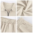 thumbnail image 5 of Dresfit Mens Polo Shirt and Shorts Set Zipper Quarter Zip Shirts Shorts Tracksuit 2026 Summer Baggy Lightweight Clothing Set M, 5 of 6