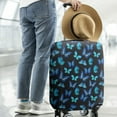 thumbnail image 3 of Blue Butterfly Print Luggage cover Suitcase Washable Spandex Trolley Cases Protector Cover Fit 18-20 Inch Luggage, 3 of 6