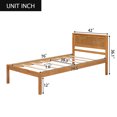 thumbnail image 4 of Jopath Twin Platform Bed Frame with Headboard, Wood Bed Frame with Wood Slat Support for Teen and Adult Oak, 4 of 9