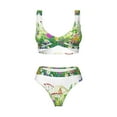 thumbnail image 4 of Daiia Plants and Insects Women's Bikini Set Two Piece Swimsuit High Waisted Bikini Adjustable Straps Bikini Perfect for Beach, Pool, and Summer Vacation-Medium, 4 of 9