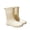Beige, variant on Outdoor Work Booties for Women Mid Tube Rain B𝗈𝗈𝑡𝑠 Fashion Wading Thick Rain Shoes Non-S𝗅ip So𝗅id Color Water Shoes for Mud Gardening Farming