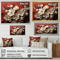 thumbnail image 4 of Designart "Orchid Elegance White and Red Blossoms V" Floral Framed Wall Art - Modern Farmhouse Red Abstract Floral Entryway Framed Wall Art Print, 4 of 6