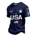 thumbnail image 3 of Boys’ Independence Day USA Logo T-Shirt, Patriotic 4th of July Kids Short Sleeve Tee, 3 of 3