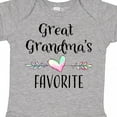 thumbnail image 4 of Inktastic Great Grandmas Favorite Heart Great Grandchild Boys or Girls Baby Bodysuit, 4 of 5