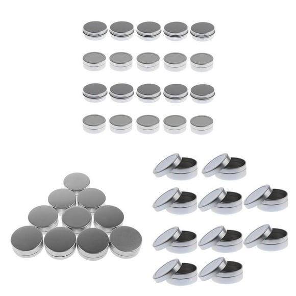 30 Piezas Envase de Cosméticos de Aluminio Salvador Frascos de Estaño Vacío de aluminio