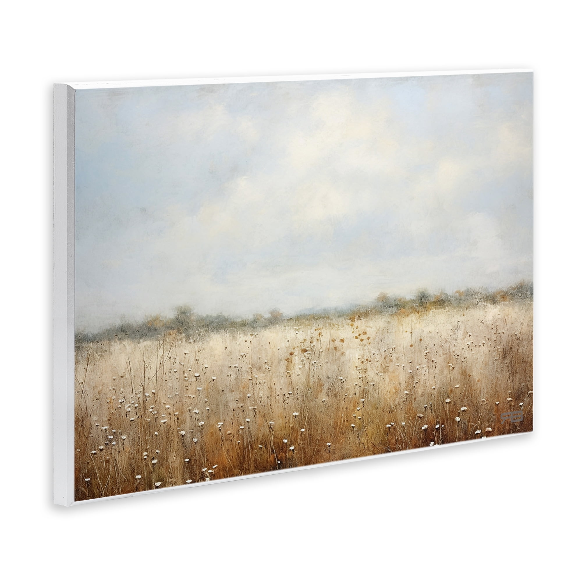Stupell Industries Soft Daisy Field Landscape Painting Unframed Art Print Wall Art, 15 x 10
