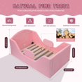 thumbnail image 7 of Weeonekids Toddler Bed Round, Toddler Bed with Rail and Round headboard, Standard Crib Size Toddler Upholstered Bed for Children 18 Months to 6 Years,Toddler Floor Bed (No Mattress), 7 of 7