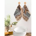 thumbnail image 2 of Western Texas Star Vintage Kitchen Dish Towels for Drying Dishes Set of 4, Retro Farmhouse Gray Brown Wooden Waffle Weave Microfiber Hand Tea Bathroom Towels Quick Dry & Absorbent Towel 12x12, 2 of 7