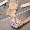 thumbnail image 7 of GZHJMY Travel Small Jewelry Case Colorful Leopard Texture Jewelry Organizer Jewelry Box Gifts Women Mom Friends Female Sister Bridesmaid Girl Gifts Idea230 for Necklace Bracelet Earrings Rings, 7 of 7