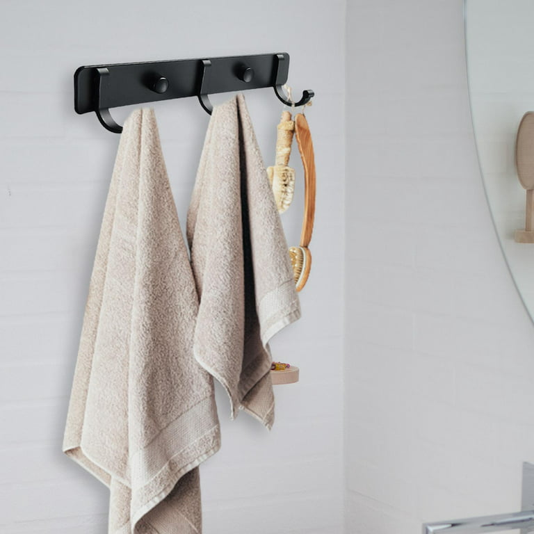 Wall Bathroom Towel Hooks Coat rack Mounted for Purse Jewelry Entrance Hall  , 3 Hooks 